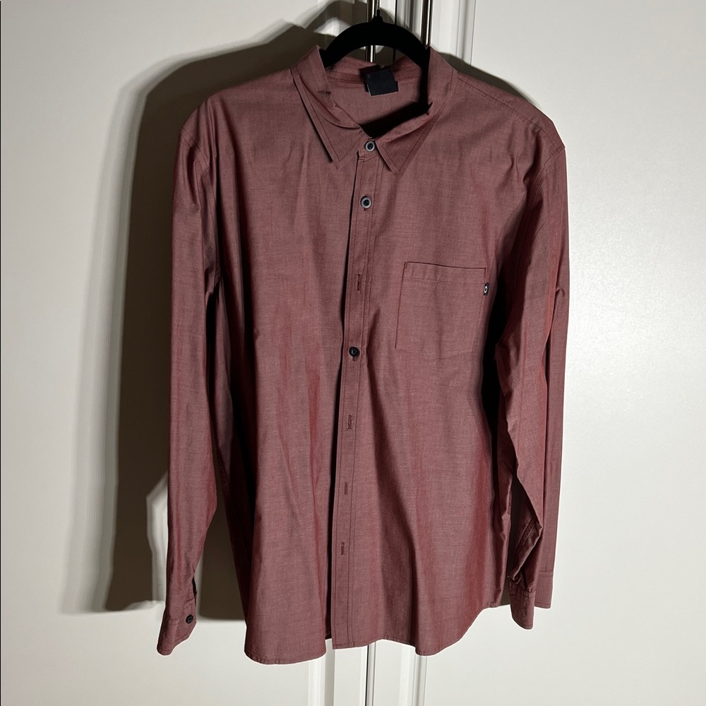 Oakley Men's Burgundy Button-Up Shirt